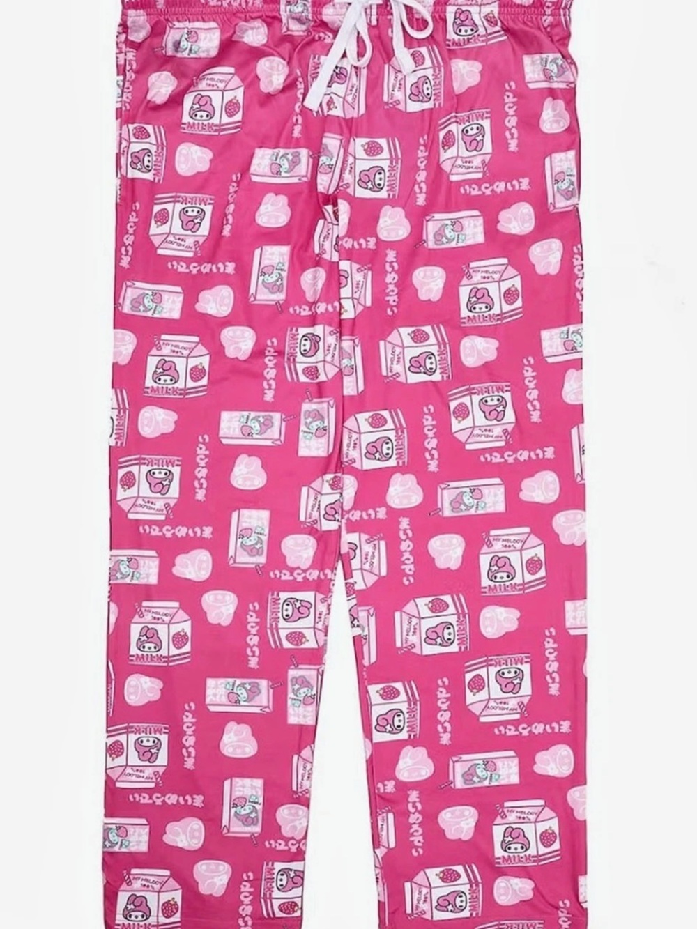 Sanrio My Melody Strawberry Milk Sleep Pants Pink & White
